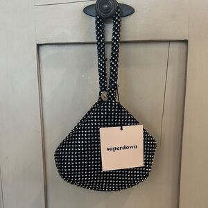 Superdown Sonia Mini Bag Monochrome Beaded Wristlet Handbag